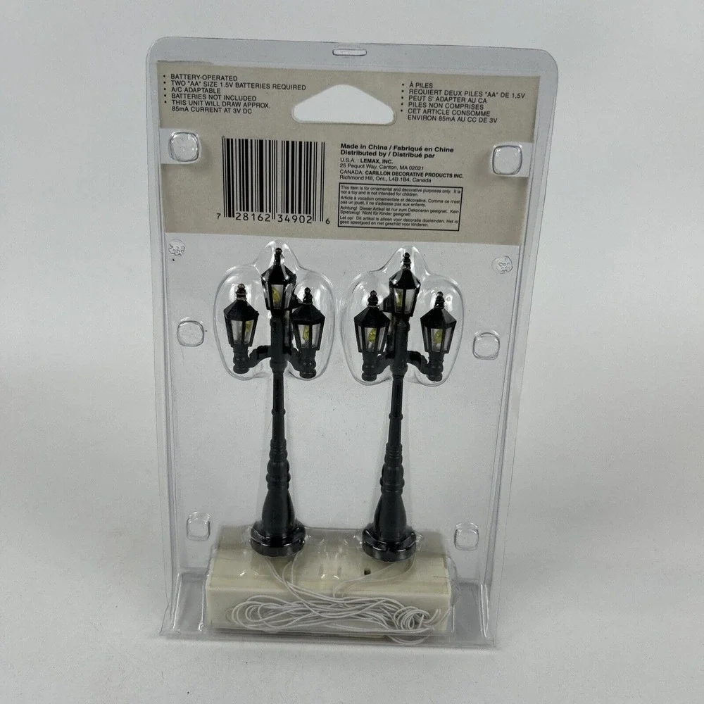 Lemax Village‎ Collectibles Old English Street Lamp Set 2 34902A Lighting 2003